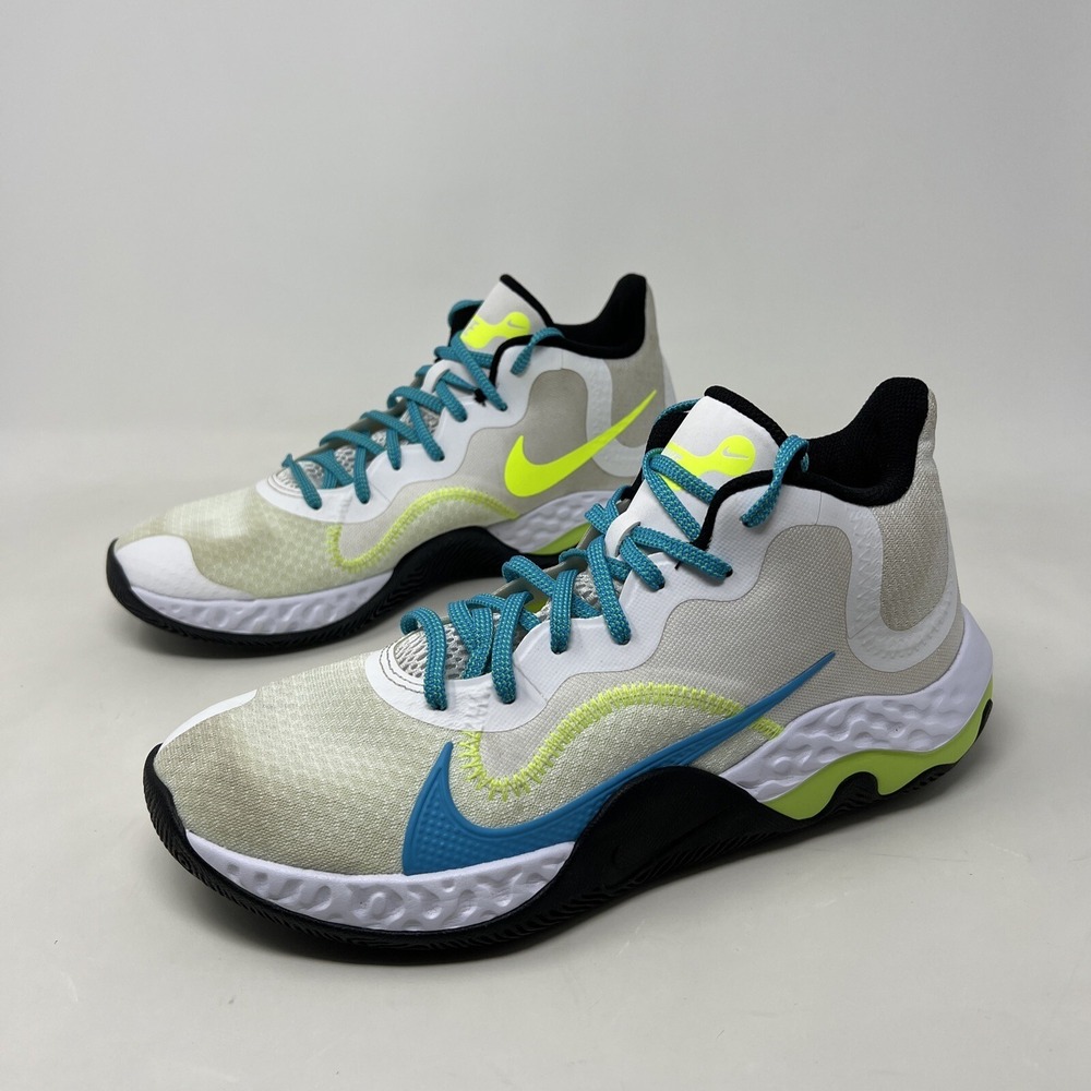 Nike Renew Elevate Sz 9.5 'White Volt Light Blue Fury' CK2669-102